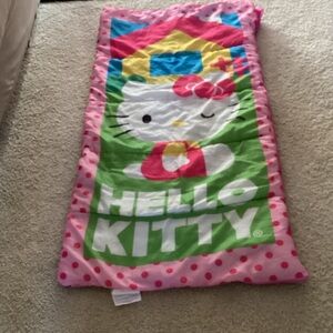 Hello Kitty Pink and Green Polka Dot Sleeping Bag